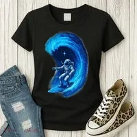 Surfing In Space Women's T-Shirt thumb 3