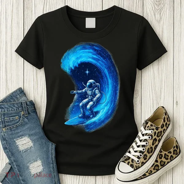 Surfing In Space Women's T-Shirt