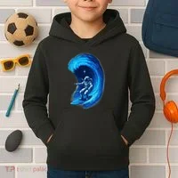 Surfing In Space Kids Hoodie thumb 2
