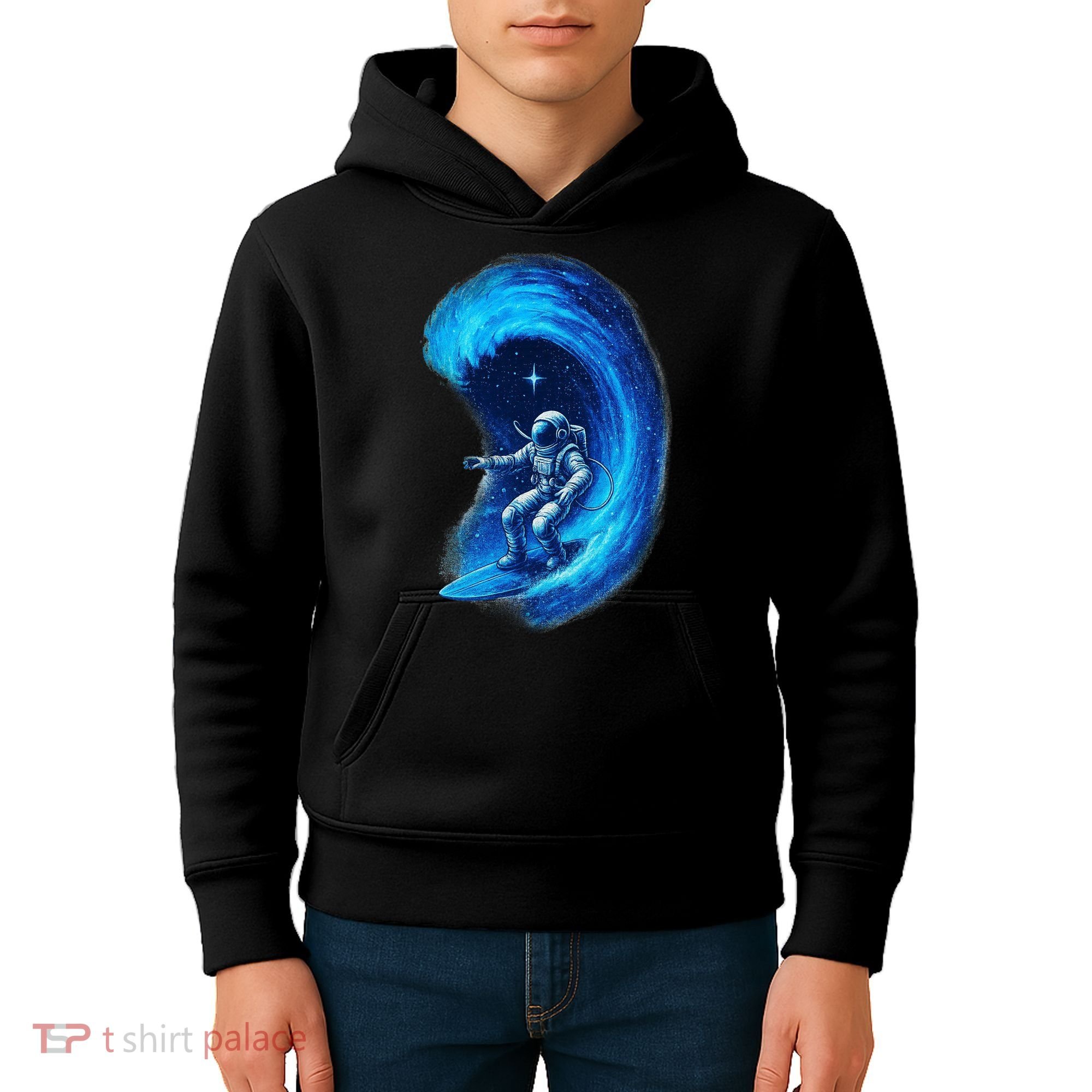 Surfing In Space Kids Hoodie