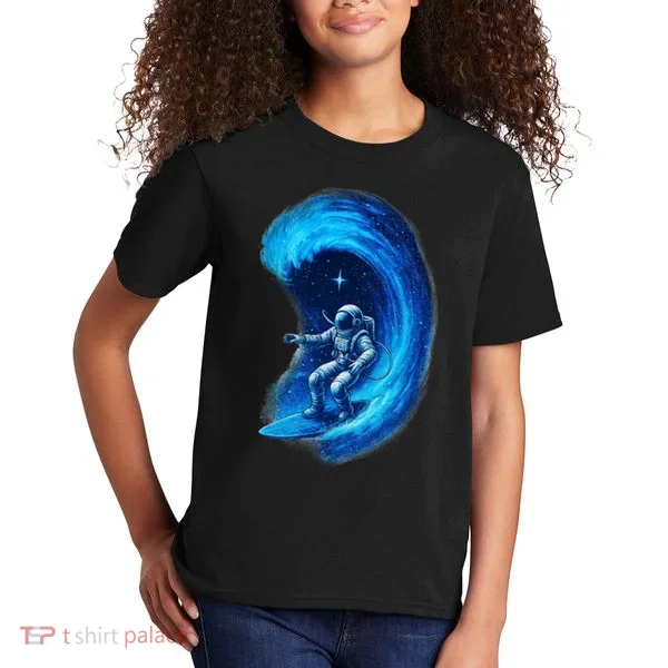 Surfing In Space Kids T-Shirt