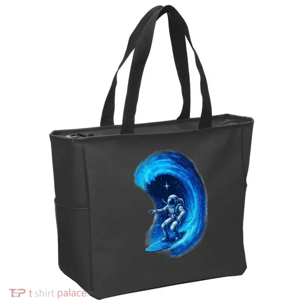 Surfing In Space Tote Bag