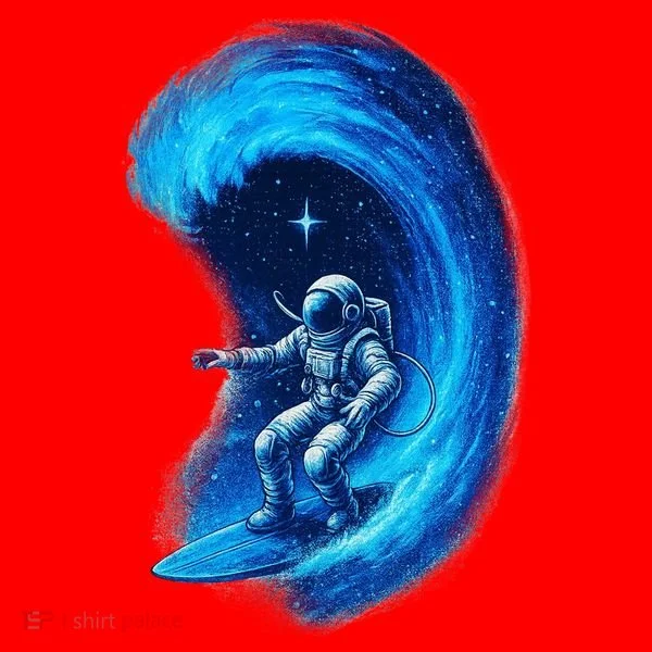 Surfing In Space Santa Hat