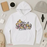 She Is Strong Christian 31:25 God Jesus Hoodie thumb 3
