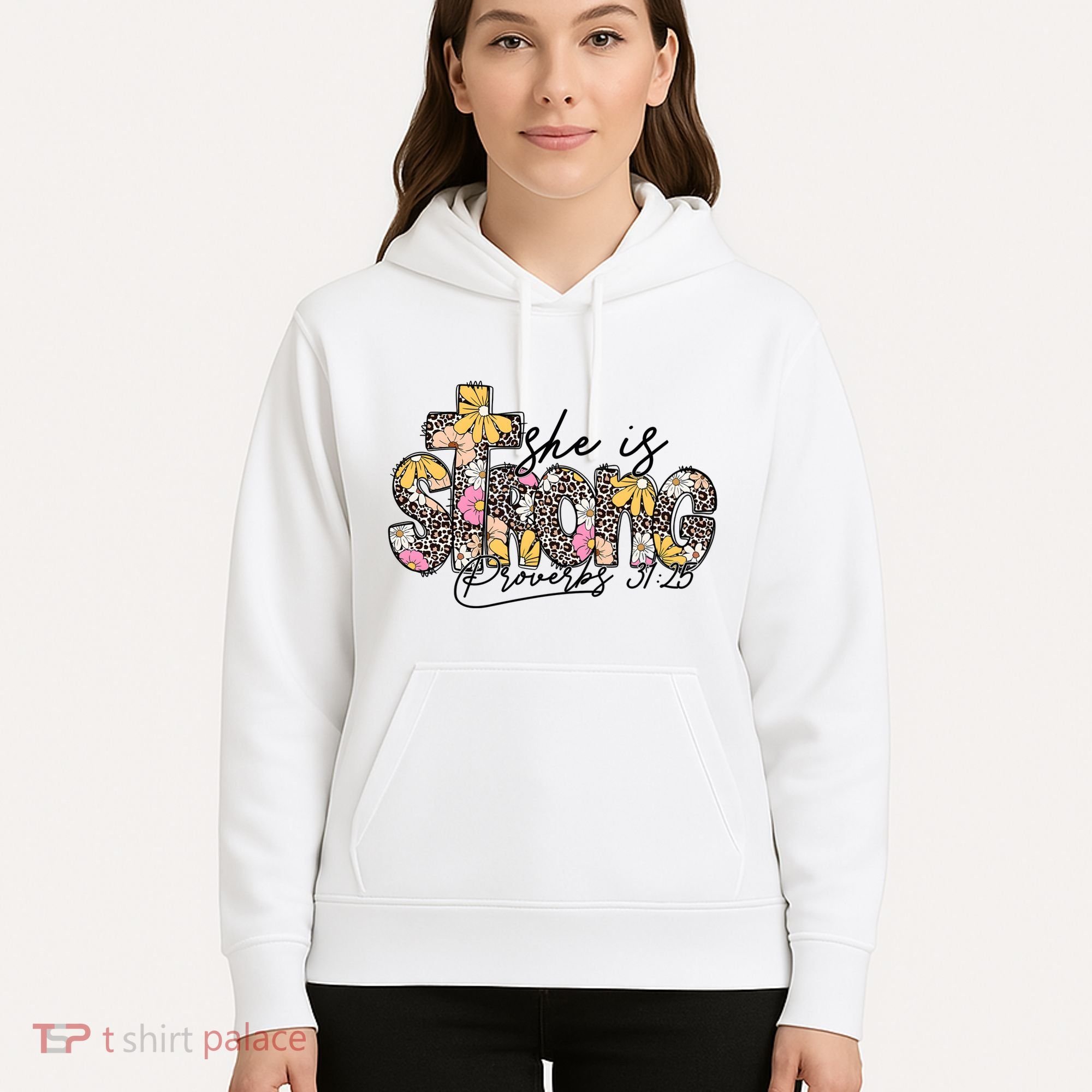 She Is Strong Christian 31:25 God Jesus Hoodie