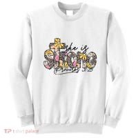 She Is Strong Christian 31:25 God Jesus Sweatshirt thumb 0