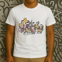 She Is Strong Christian 31:25 God Jesus T-Shirt thumb 3