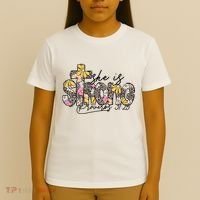 She Is Strong Christian 31:25 God Jesus T-Shirt thumb 4
