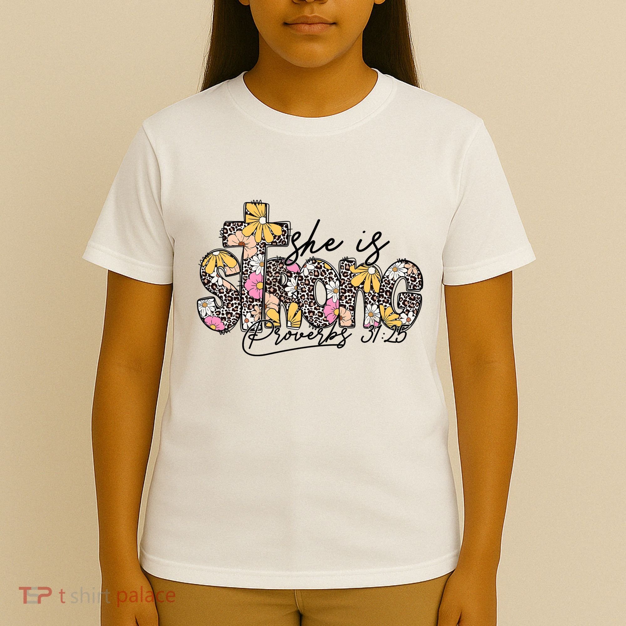 She Is Strong Christian 31:25 God Jesus T-Shirt