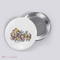 She Is Strong Christian 31:25 God Jesus Button thumb 0