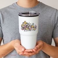She Is Strong Christian 31:25 God Jesus Tumbler thumb 2