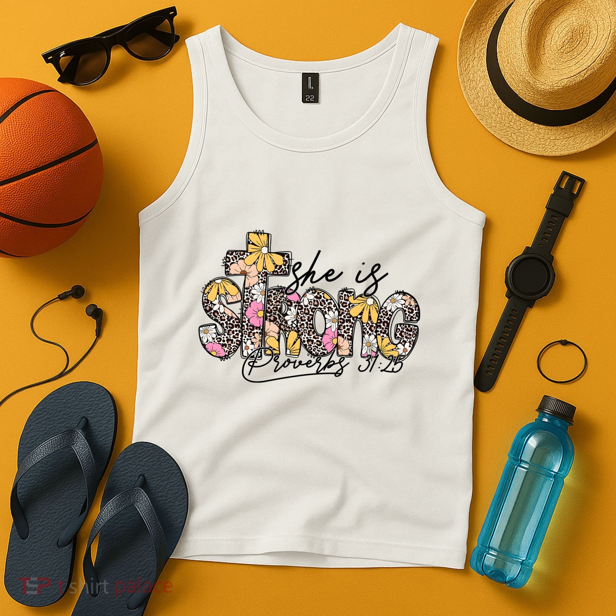 She Is Strong Christian 31:25 God Jesus Tank Top