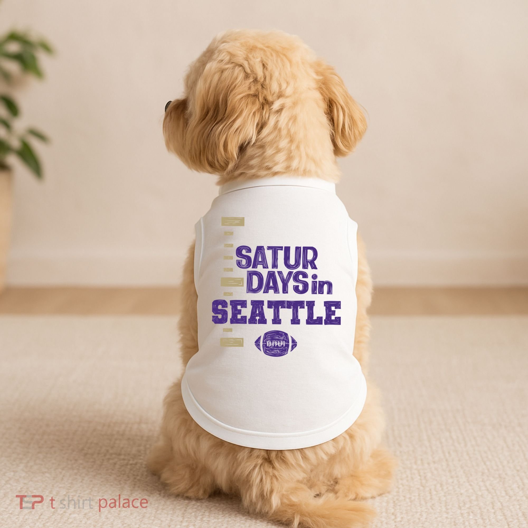 Saturdays In Seattle Football Fan Doggie Tank