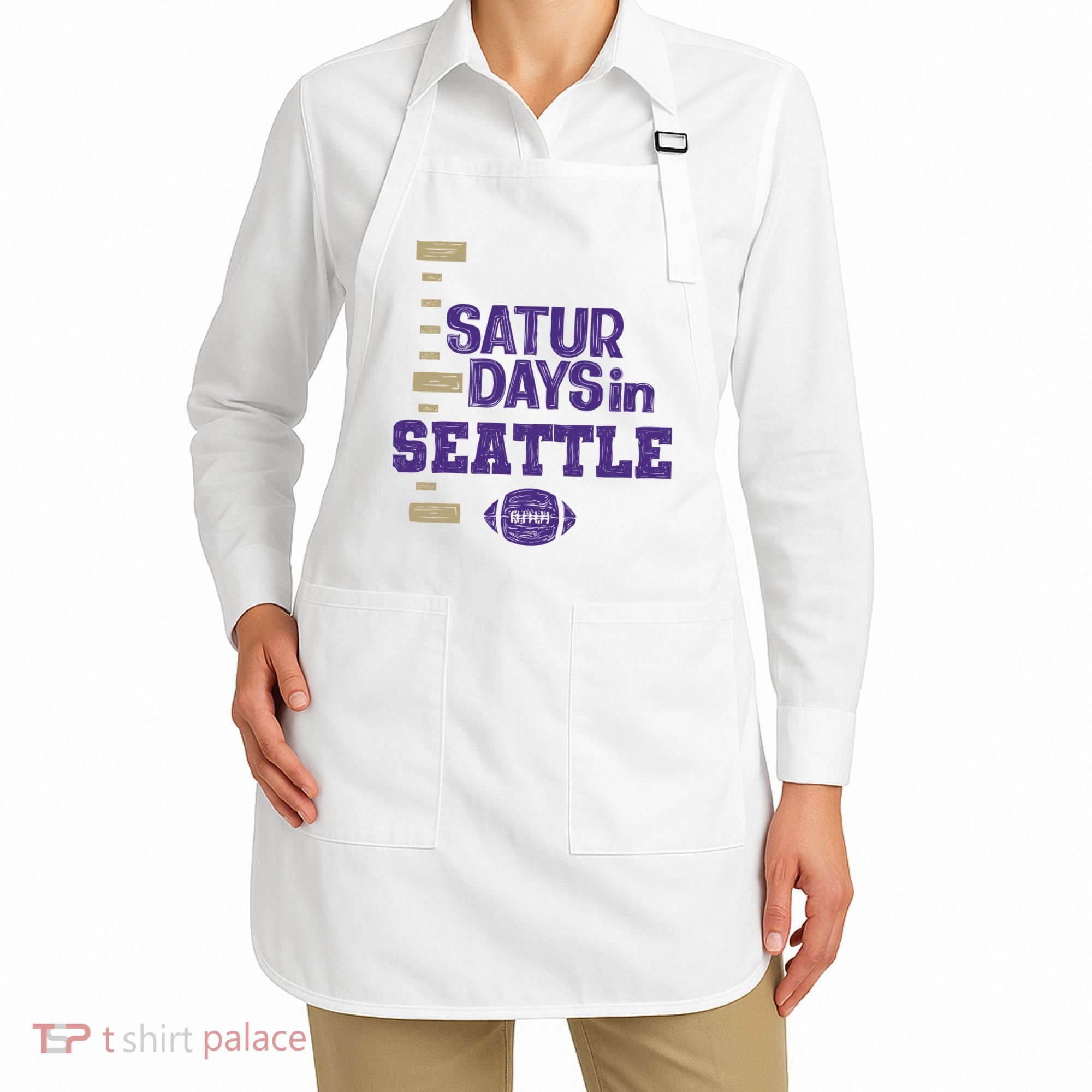 Saturdays In Seattle Football Fan Apron