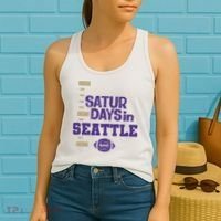 Saturdays In Seattle Football Fan Women's Tank Top thumb 2