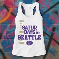 Saturdays In Seattle Football Fan Women's Tank Top thumb 3