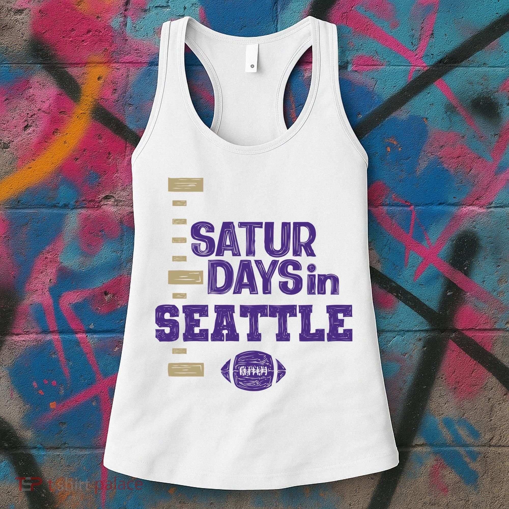 Saturdays In Seattle Football Fan Women's Tank Top