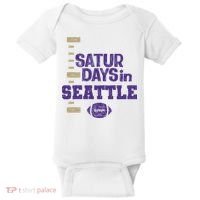 Saturdays In Seattle Football Fan Baby Bodysuit thumb 0