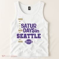 Saturdays In Seattle Football Fan Tank Top thumb 2