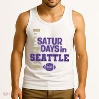 Saturdays In Seattle Football Fan Tank Top thumb 3
