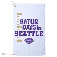 Saturdays In Seattle Football Fan Golf Towel thumb 0