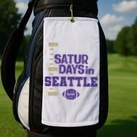 Saturdays In Seattle Football Fan Golf Towel thumb 2