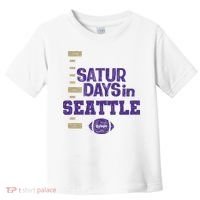 Saturdays In Seattle Football Fan Toddler T-Shirt thumb 0