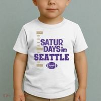 Saturdays In Seattle Football Fan Toddler T-Shirt thumb 2