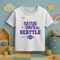 Saturdays In Seattle Football Fan Toddler T-Shirt thumb 3