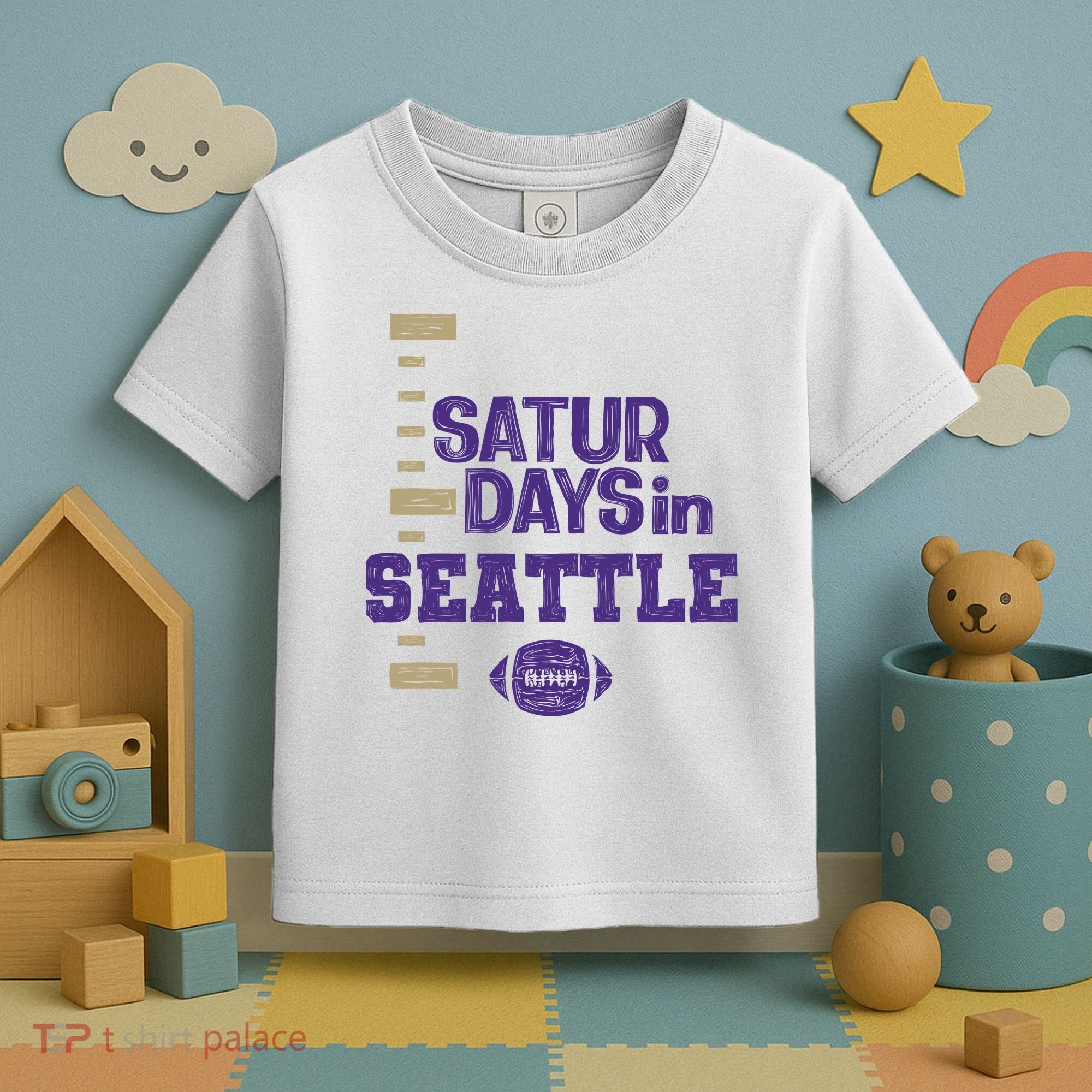 Saturdays In Seattle Football Fan Toddler T-Shirt