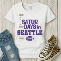 Saturdays In Seattle Football Fan Women's T-Shirt thumb 3
