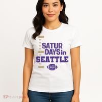 Saturdays In Seattle Football Fan Women's T-Shirt thumb 4