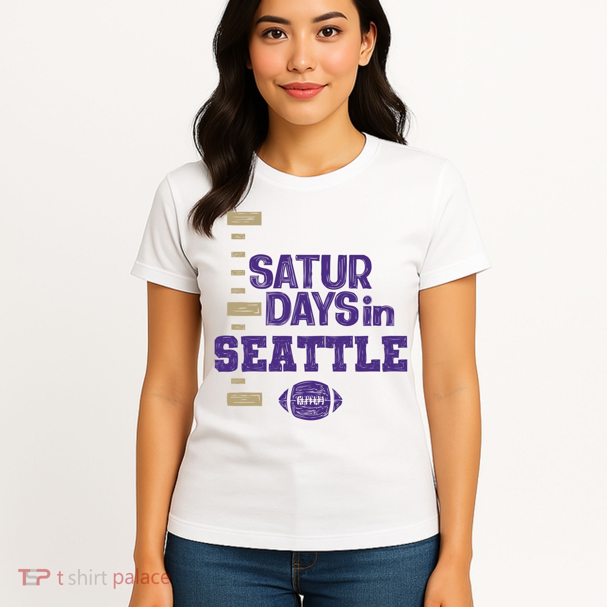 Saturdays In Seattle Football Fan Women's T-Shirt