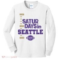 Saturdays In Seattle Football Fan Kids Long Sleeve Shirt thumb 0