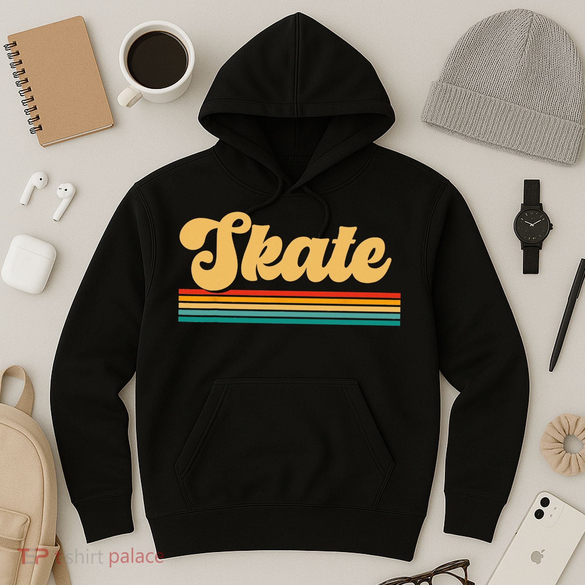 Skateboarder Ice Skating Roller Skate Skateboard Hoodie