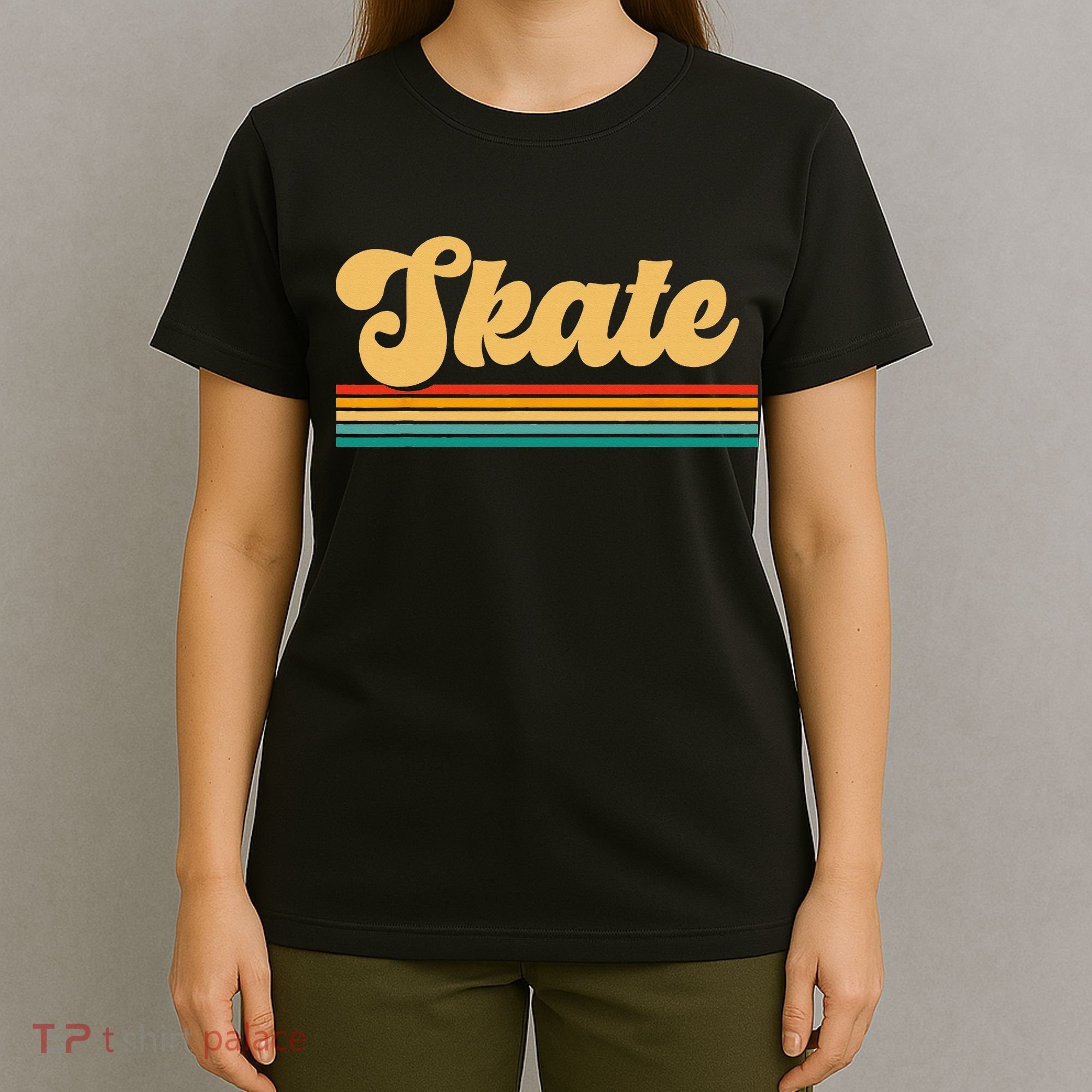 Skateboarder Ice Skating Roller Skate Skateboard T-Shirt
