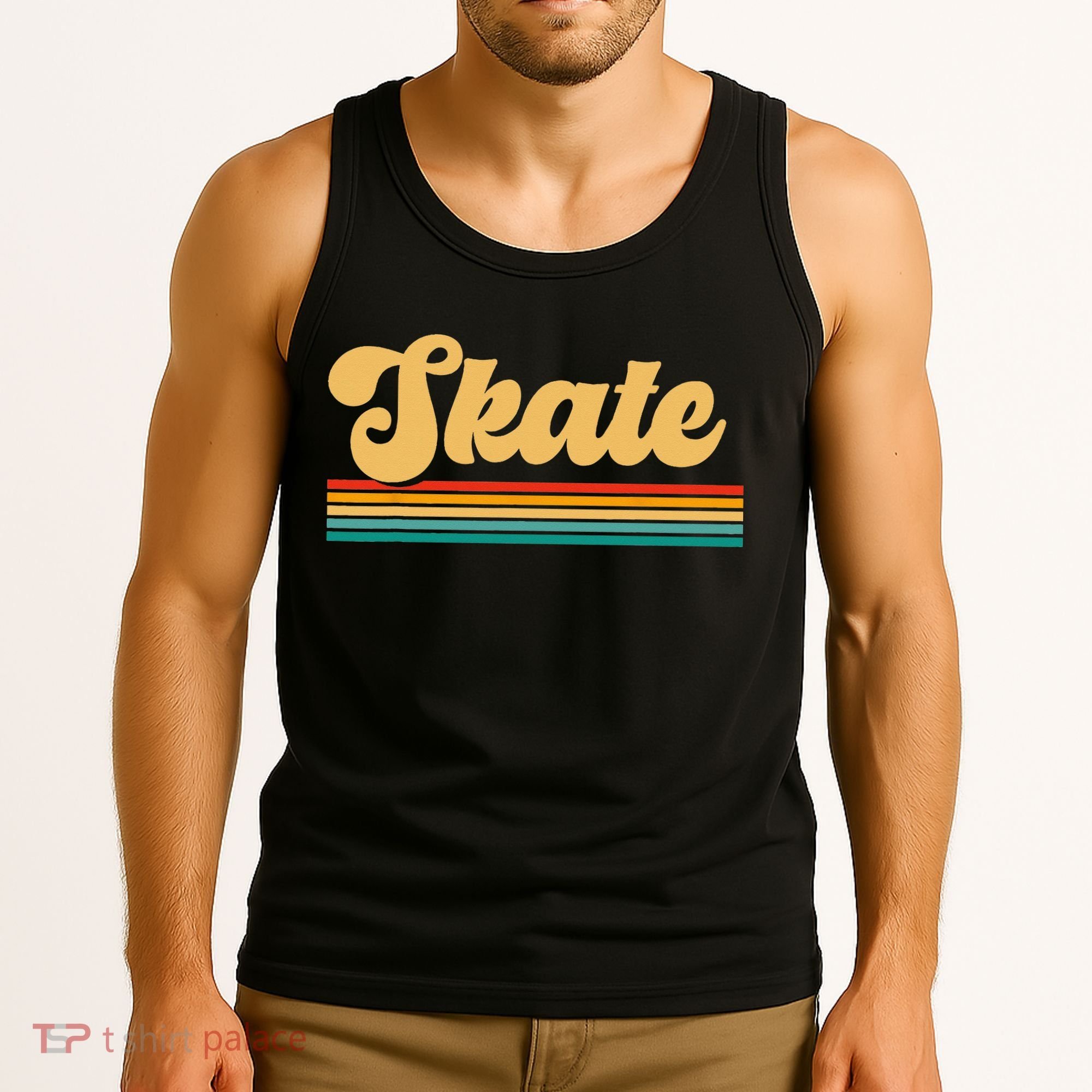 Skateboarder Ice Skating Roller Skate Skateboard Tank Top
