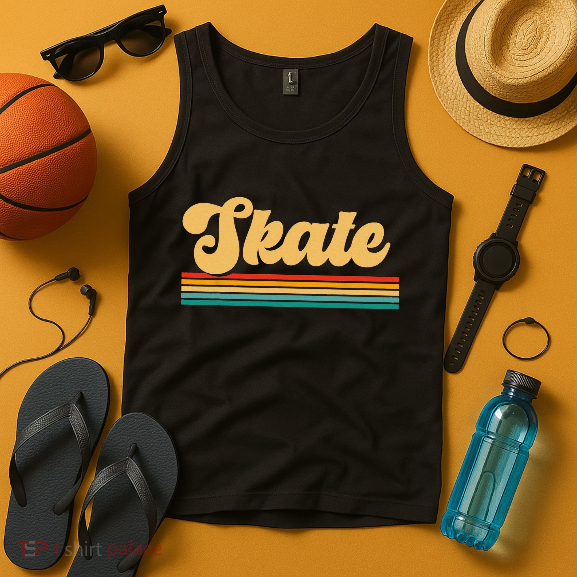 Skateboarder Ice Skating Roller Skate Skateboard Tank Top