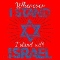 Support Israel Standing Strong Together Santa Hat thumb 1