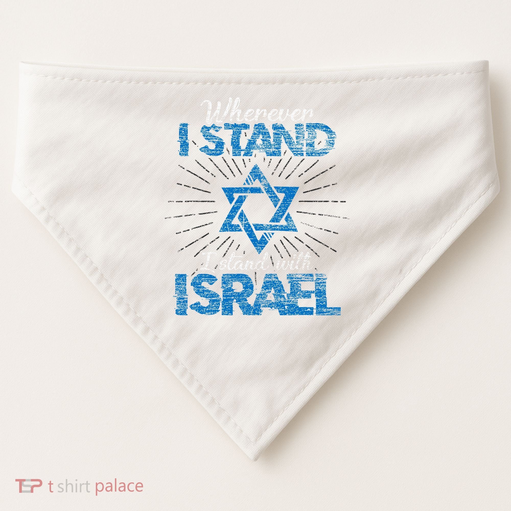 Support Israel Standing Strong Together USA-Made Doggie Bandana