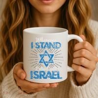 Support Israel Standing Strong Together Coffee Mug thumb 3