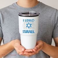 Support Israel Standing Strong Together Tumbler thumb 2