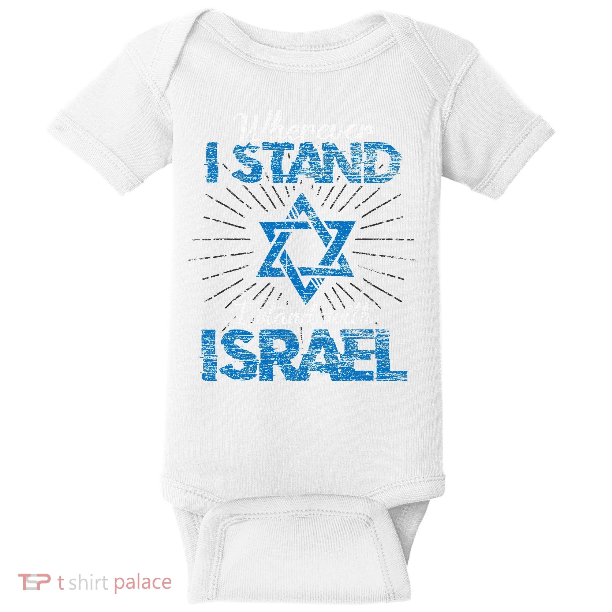 Support Israel Standing Strong Together Baby Bodysuit