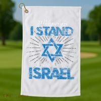 Support Israel Standing Strong Together Golf Towel thumb 1