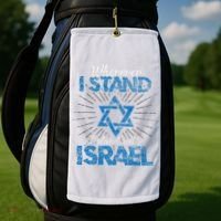 Support Israel Standing Strong Together Golf Towel thumb 2