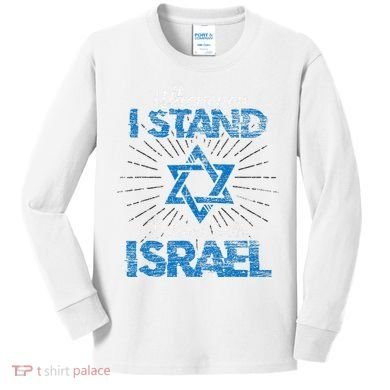 Support Israel Standing Strong Together Kids Long Sleeve Shirt