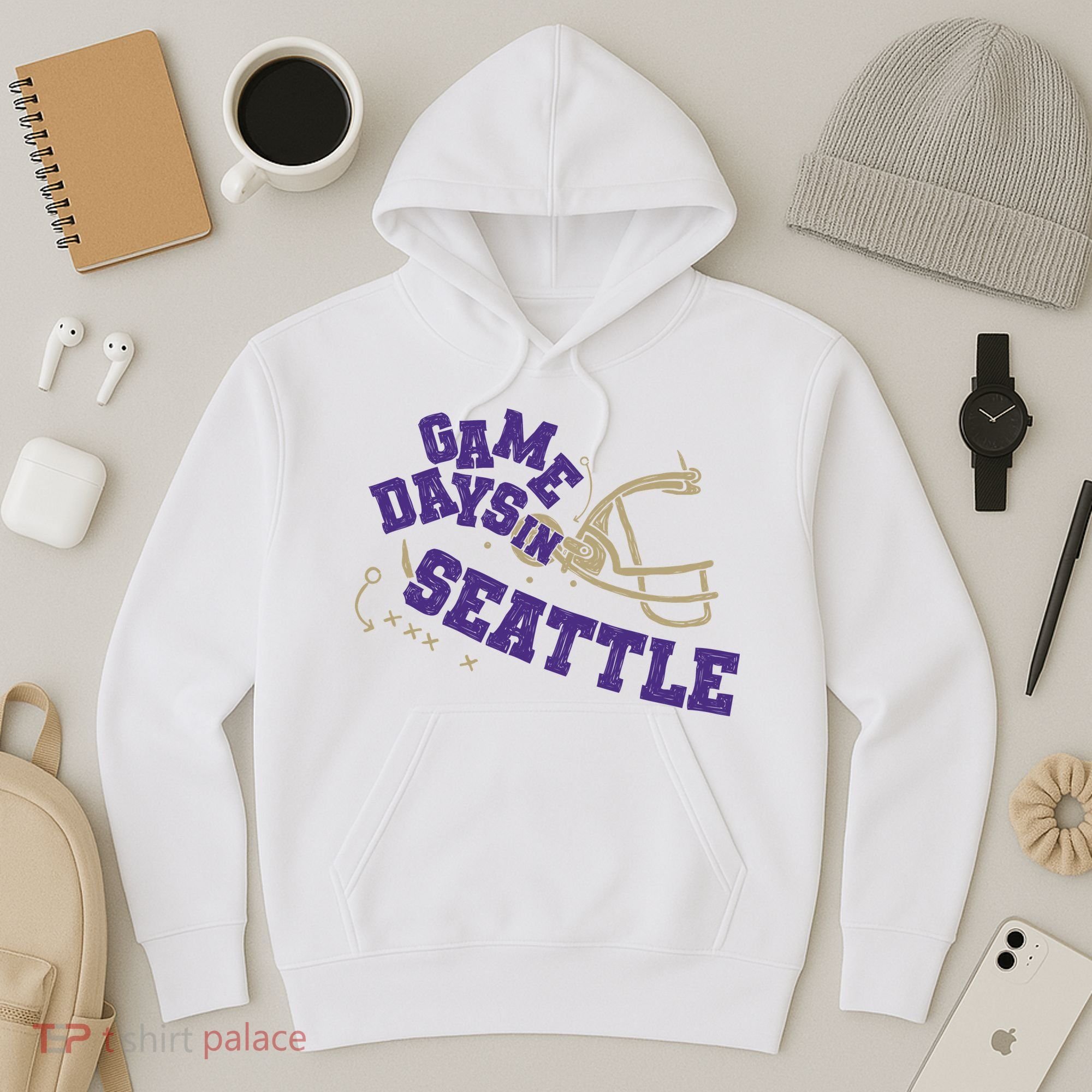 Saturdays In Seattle Football Fan Hoodie