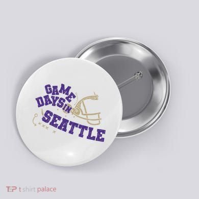 Saturdays In Seattle Football Fan Button