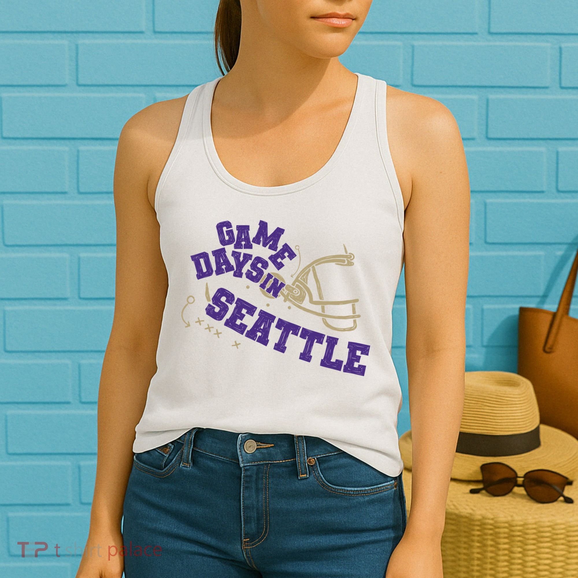 Saturdays In Seattle Football Fan Women's Tank Top