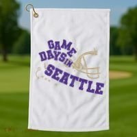 Saturdays In Seattle Football Fan Golf Towel thumb 1